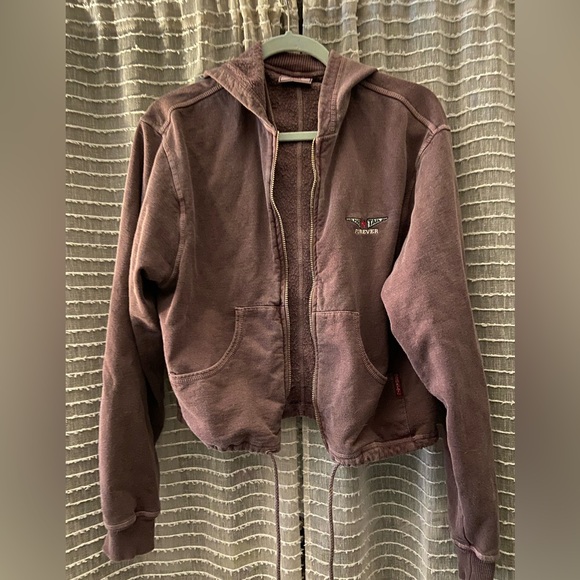 Hard Tail Brown Zip-Up Jacket - Picture 1 of 6